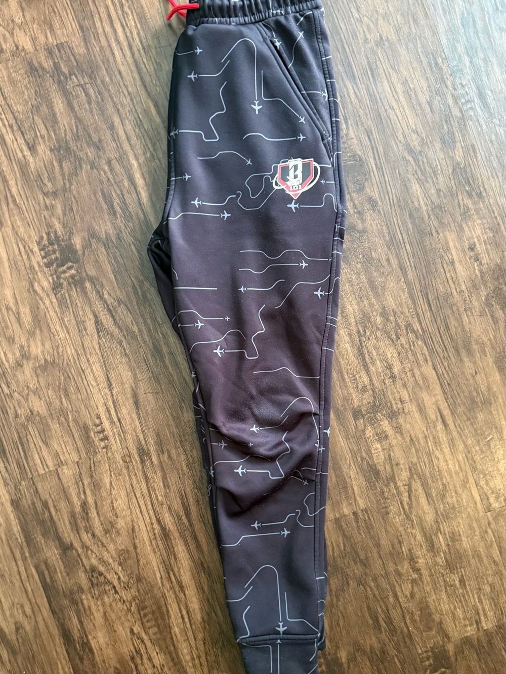 Baseball lifestyle 101 Airplane-Print Jogger Sweatpants with Drawcord